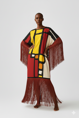 Kinetic Fringe Dress Kaftan Dress