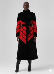 Midnight Inferno Faux Fur Coat