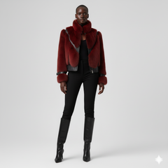 Garnet Blaze Faux Fur Coat