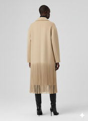 Statement Fringe Hem Longline Blazer Coat