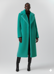 Ocean Jewel Faux Fur Coat