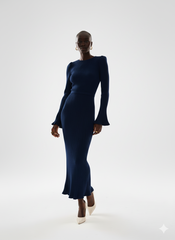 Elegant Ivory Pleated Maxi Dress