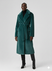 Jade Monarch Faux Fur Coat