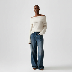 Romantic Slouchy Off-Shoulder Knit