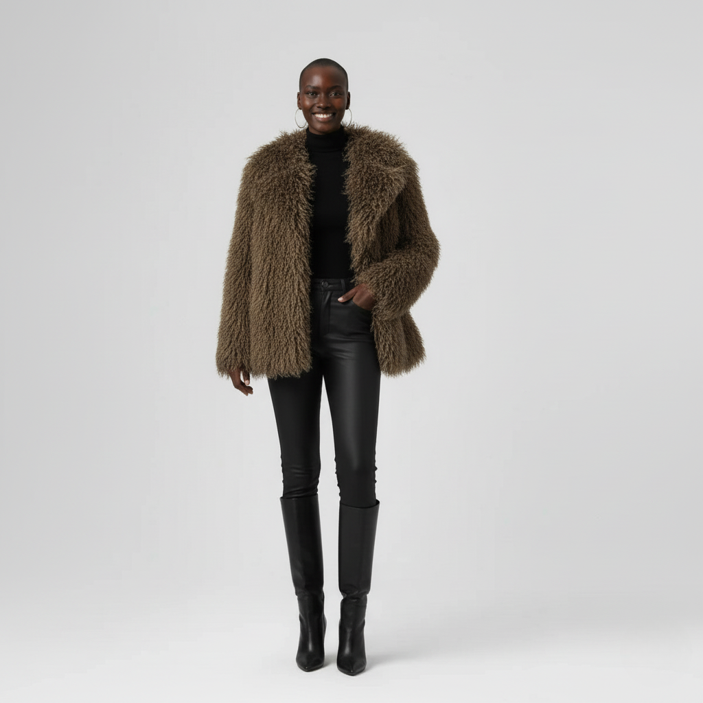 Shaggy Luxe Faux Fur Coat