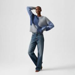 Serene Aura Fuzzy Knit Sweater