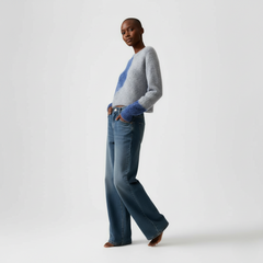 Serene Aura Fuzzy Knit Sweater