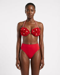 Unique Three-Dimensional Floral Swimsuit - front - Set1