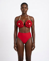 Unique Three-Dimensional Floral Swimsuit - front - Set7