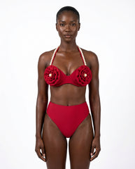 Unique Three-Dimensional Floral Swimsuit - front - Swimwear2