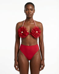 Unique Three-Dimensional Floral Swimsuit - front - swimwear4